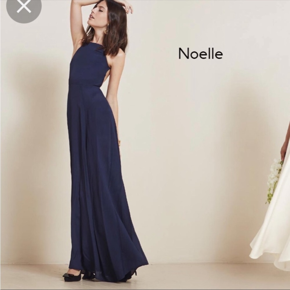 Reformation noelle dress size m navy